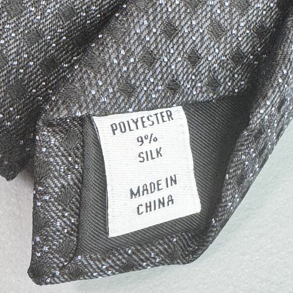 Barr III Mens Tie Nitro Heat Black Silk Blend New With Tags - Picture 7 of 12